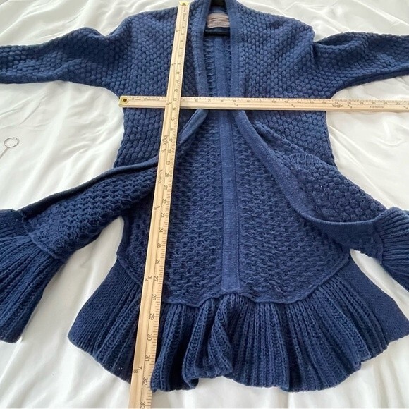 Guinevere Anthropologie Open Front Cardigan with High Side Slits Size‎ Small - Picture 4 of 10